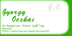 gyorgy ocskai business card